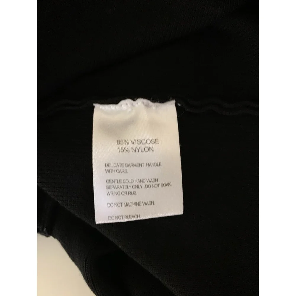 Seven Wonders Black Cutout Midi Dress Neon Trim‎ Bodycon Halter S